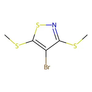 Isothiazole, 4-bromo-3,5-bis(methylthio)- structure