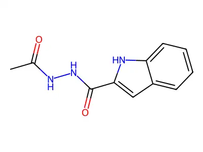 1H-Indole-2-carboxylic acid, 2-acetylhydrazide structure