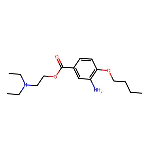 Benzoic acid, 3-amino-4-butoxy-, 2-(diethylamino)ethyl ester structure
