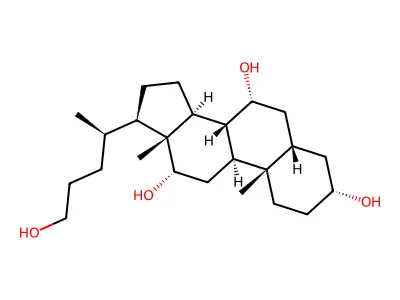 5beta-Cholane-3alpha,7alpha,12alpha,24-tetrol structure