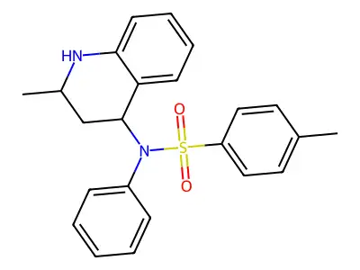 4-methyl-N-(2-methyl-1,2,3,4-tetrahydroquinolin-4-yl)-N-phenylbenzenesulfonamide structure