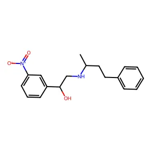 1-(3-Nitrophenyl)-2-(4-phenylbutan-2-ylamino)ethanol structure