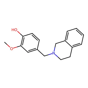 4-(3,4-dihydro-1H-isoquinolin-2-ylmethyl)-2-methoxyphenol structure