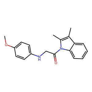 1-(2,3-Dimethylindol-1-yl)-2-(4-methoxyanilino)ethanone structure