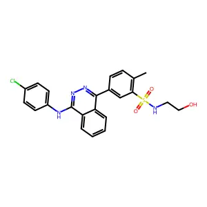 5-[4-(4-chloroanilino)phthalazin-1-yl]-N-(2-hydroxyethyl)-2-methylbenzenesulfonamide structure