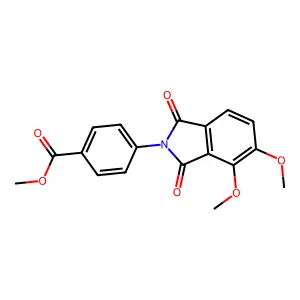 methyl 4-(4,5-dimethoxy-1,3-dioxo-1,3-dihydro-2H-isoindol-2-yl)benzoate structure