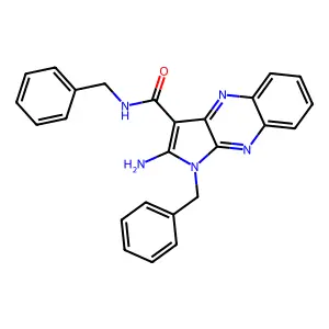 2-amino-N,1-dibenzyl-1H-pyrrolo[2,3-b]quinoxaline-3-carboxamide structure