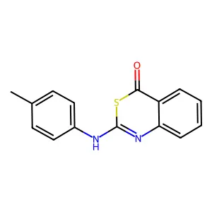 2-[(4-methylphenyl)amino]-4H-3,1-benzothiazin-4-one structure