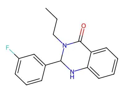 2-(3-Fluorophenyl)-3-propyl-1,2-dihydroquinazolin-4-one structure