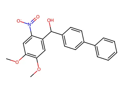 Biphenyl-4-yl(4,5-dimethoxy-2-nitrophenyl)methanol structure