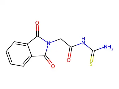 N-carbamothioyl-2-(1,3-dioxoisoindol-2-yl)acetamide structure