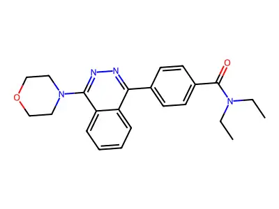 N,N-diethyl-4-[4-(morpholin-4-yl)phthalazin-1-yl]benzamide structure