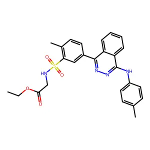 ethyl 2-[[2-methyl-5-[4-(4-methylanilino)phthalazin-1-yl]phenyl]sulfonylamino]acetate structure