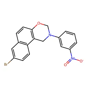 8-Bromo-2-(3-nitrophenyl)-1,3-dihydrobenzo[f][1,3]benzoxazine structure
