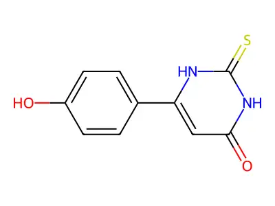 6-(4-hydroxyphenyl)-2-thioxo-2,3-dihydro-4(1H)-pyrimidinone structure