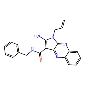 2-amino-N-benzyl-1-(prop-2-en-1-yl)-1H-pyrrolo[2,3-b]quinoxaline-3-carboxamide structure