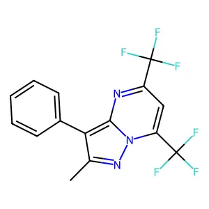 2-Methyl-3-phenyl-5,7-bis(trifluoromethyl)pyrazolo[1,5-a]pyrimidine structure