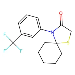 4-[3-(Trifluoromethyl)phenyl]-1-thia-4-azaspiro[4.5]decan-3-one structure