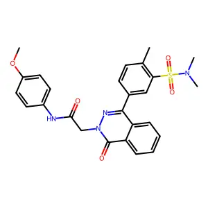 2-[4-[3-(dimethylsulfamoyl)-4-methylphenyl]-1-oxophthalazin-2-yl]-N-(4-methoxyphenyl)acetamide structure