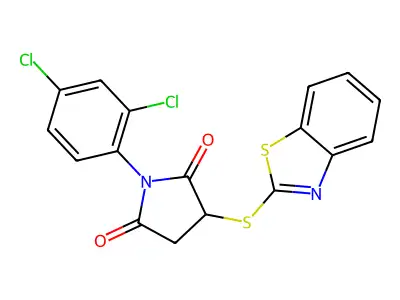 3-(1,3-Benzothiazol-2-ylsulfanyl)-1-(2,4-dichlorophenyl)pyrrolidine-2,5-dione structure