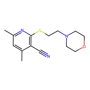 4,6-Dimethyl-2-(2-morpholin-4-ylethylsulfanyl)pyridine-3-carbonitrile structure