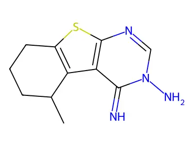 4-Imino-5-methyl-5,6,7,8-tetrahydro-[1]benzothiolo[2,3-d]pyrimidin-3-amine structure