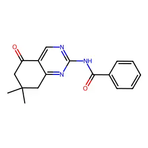 N-(7,7-dimethyl-5-oxo-6,8-dihydroquinazolin-2-yl)benzamide structure