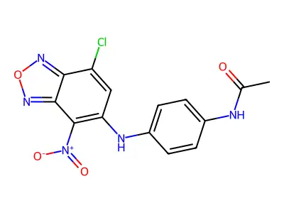 N-(4-((7-chloro-4-nitrobenzo[c][1,2,5]oxadiazol-5-yl)amino)phenyl)acetamide structure