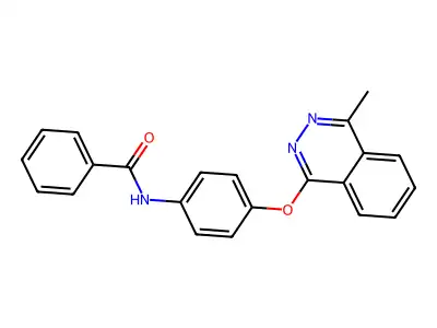 N-[4-(4-methylphthalazin-1-yl)oxyphenyl]benzamide structure
