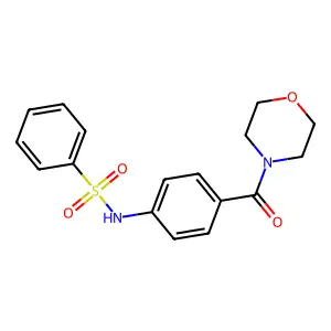 N-[4-(morpholine-4-carbonyl)phenyl]benzenesulfonamide structure