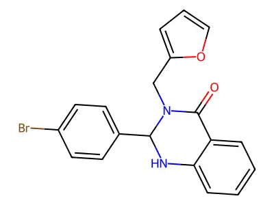 2-(4-Bromophenyl)-3-(furan-2-ylmethyl)-1,2-dihydroquinazolin-4-one structure