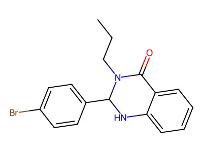 2-(4-Bromophenyl)-3-propyl-1,2-dihydroquinazolin-4-one structure