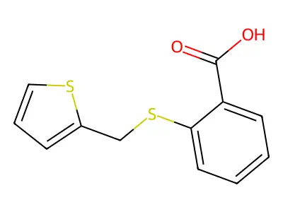 2-[(Thien-2-ylmethyl)thio]benzoic acid structure
