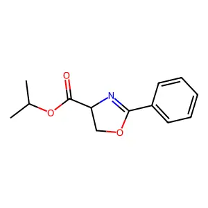 Isopropyl 2-phenyl-2-oxazoline-4-carboxylate structure