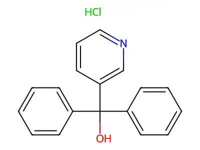 Diphenyl(pyridin-3-yl)methanol structure