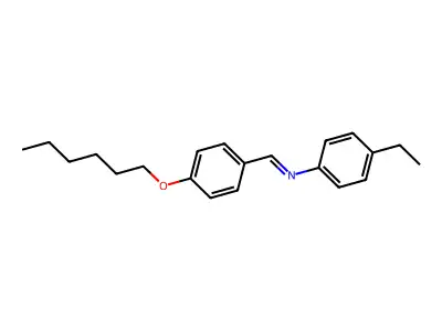 N-(4-ethylphenyl)-1-(4-hexoxyphenyl)methanimine structure