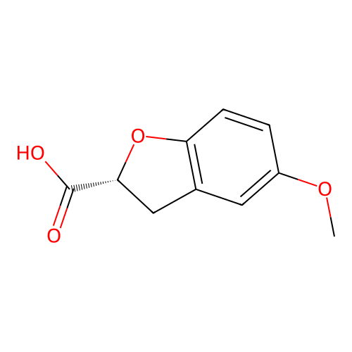 (2R)-5-methoxy-2,3-dihydrobenzofuran-2-carboxylic Acid structure
