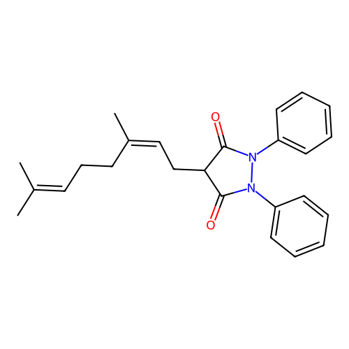 3,5-Pyrazolidinedione, 4-(3,7-dimethyl-2,6-octadienyl)-1,2-diphenyl-, (Z)- structure