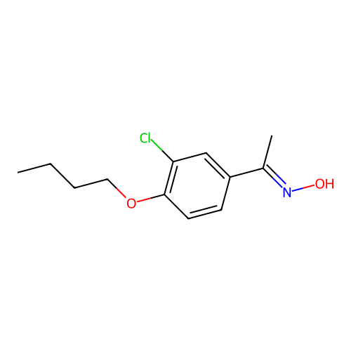 (1E)-1-(4-butoxy-3-chlorophenyl)-N-hydroxyethanimine structure