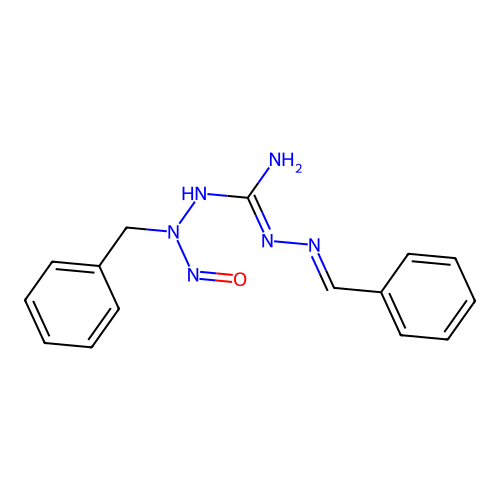 2-(Benzylideneamino)-1-[benzyl(nitroso)amino]guanidine structure