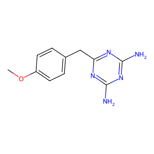 6-(4-Methoxybenzyl)-1,3,5-triazine-2,4-diamine structure