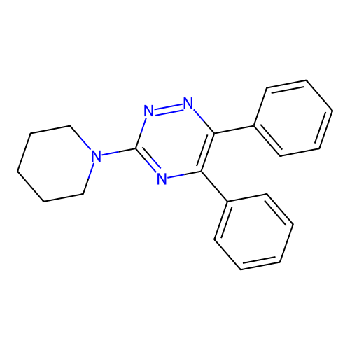 5,6-Diphenyl-3-piperidin-1-yl-1,2,4-triazine structure