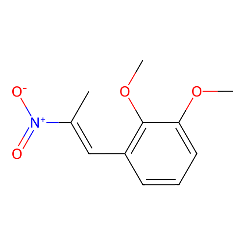 cis-2,3-Dimethoxy-beta-methyl-beta-nitrostyrene structure