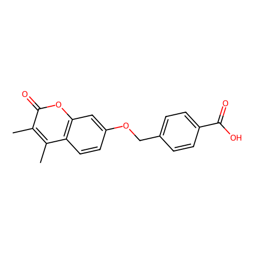 4-(((3,4-Dimethyl-2-oxo-2H-chromen-7-YL)oxy)methyl)benzoic acid structure