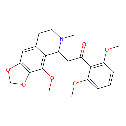 1-(2,6-dimethoxyphenyl)-2-(4-methoxy-6-methyl-5,6,7,8-tetrahydro-[1,3]dioxolo[4,5-g]isoquinolin-5-yl)ethanone structure