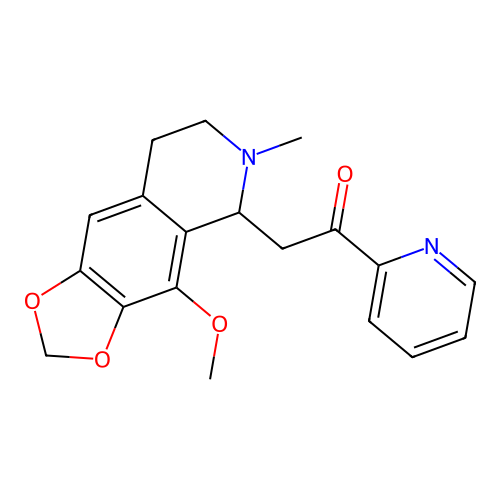 2-(4-methoxy-6-methyl-5,6,7,8-tetrahydro-[1,3]dioxolo[4,5-g]isoquinolin-5-yl)-1-(pyridin-2-yl)ethanone structure