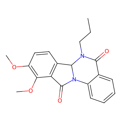 9,10-Dimethoxy-6-propyl-6,6a-dihydroisoindolo[2,1-a]quinazoline-5,11-dione structure