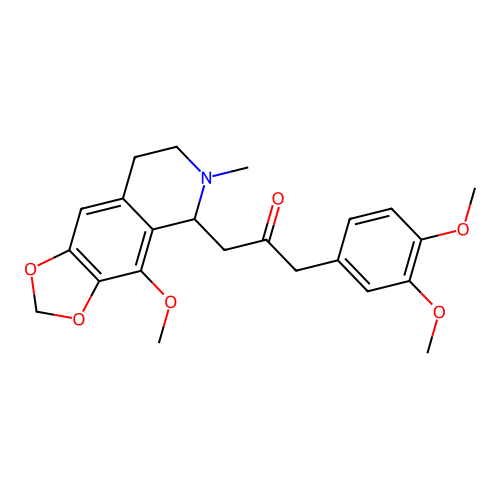 1-(3,4-dimethoxyphenyl)-3-(4-methoxy-6-methyl-5,6,7,8-tetrahydro-[1,3]dioxolo[4,5-g]isoquinolin-5-yl)propan-2-one structure