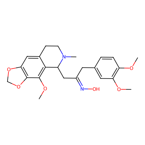(2E)-1-(3,4-dimethoxyphenyl)-N-hydroxy-3-(4-methoxy-6-methyl-5,6,7,8-tetrahydro[1,3]dioxolo[4,5-g]isoquinolin-5-yl)propan-2-imine structure