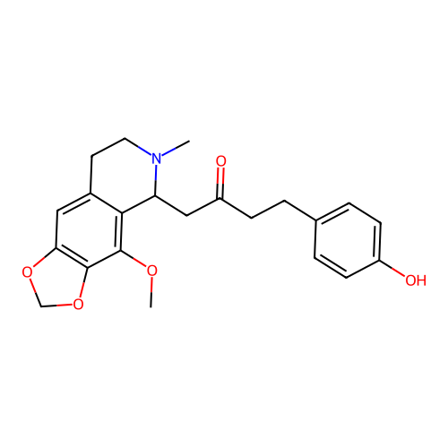 4-(4-hydroxyphenyl)-1-(4-methoxy-6-methyl-5,6,7,8-tetrahydro-[1,3]dioxolo[4,5-g]isoquinolin-5-yl)butan-2-one structure